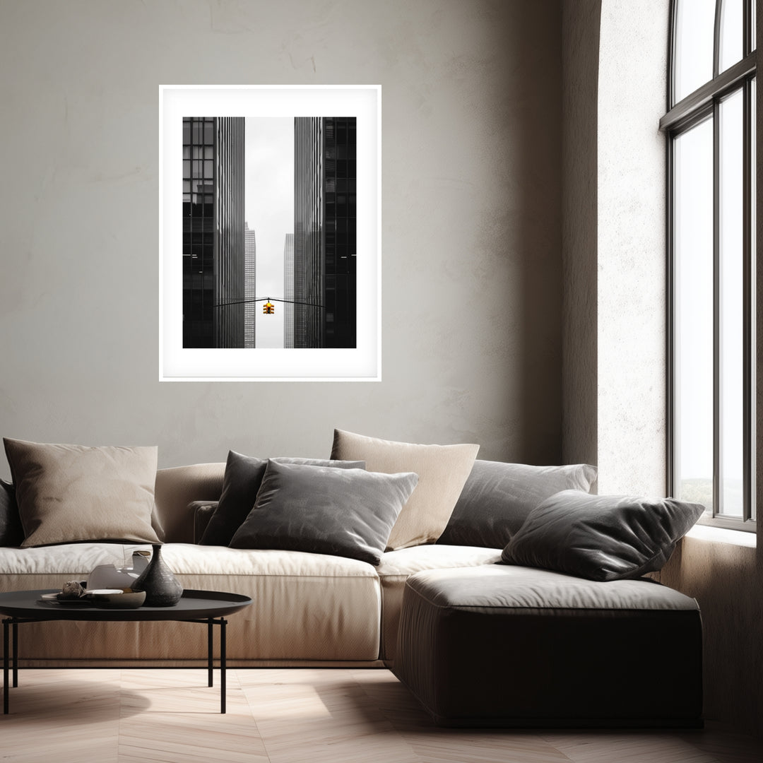 Ampel zwischen Hochhäusern New York Poster abstrakt – mattes Kunstdruck-Papier – Ansicht 5