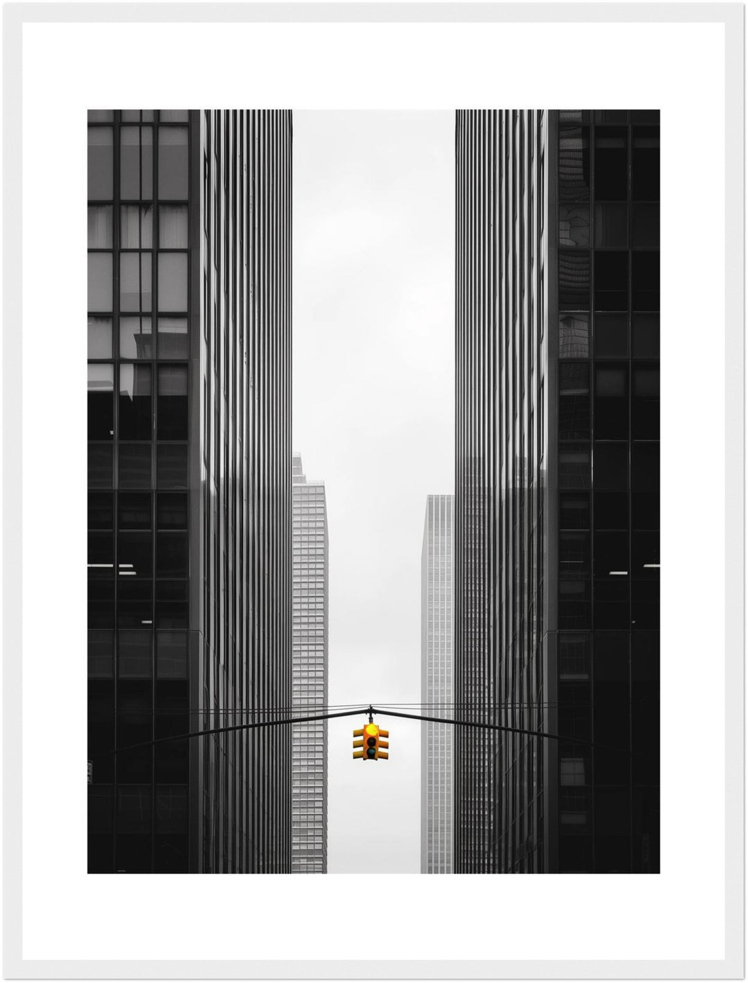 Ampel zwischen Hochhäusern New York Poster abstrakt – mattes Kunstdruck-Papier – Ansicht 2