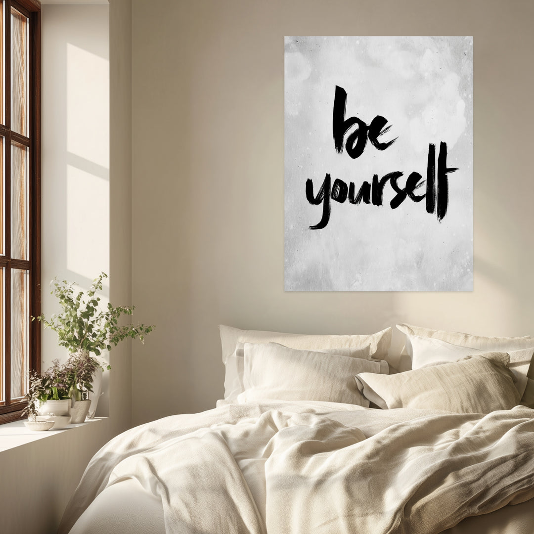Be Yourself Leinwandbild abstrakt – Leinwand auf Holzrahmen – Ansicht 3