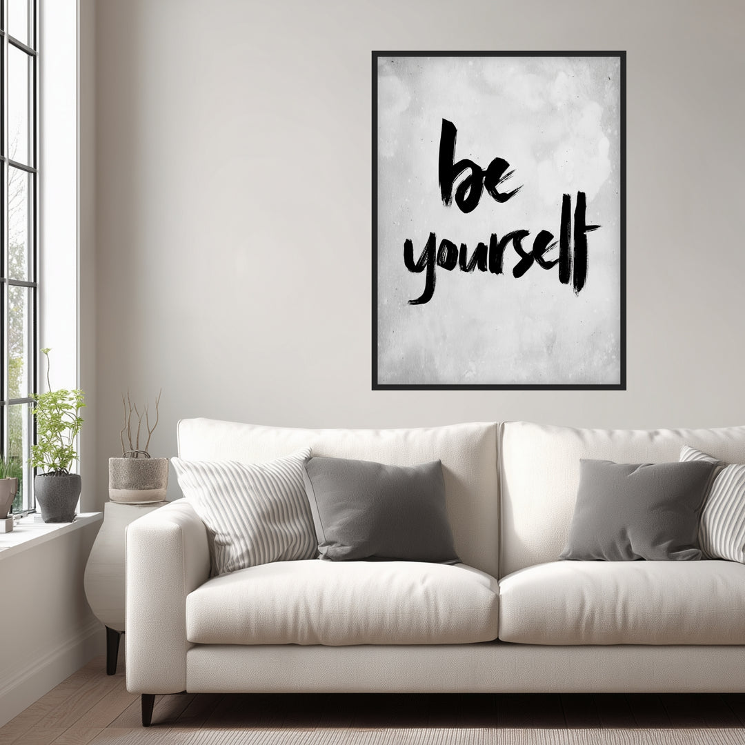 Be Yourself Poster abstrakt – mattes Kunstdruck-Papier – Ansicht 3