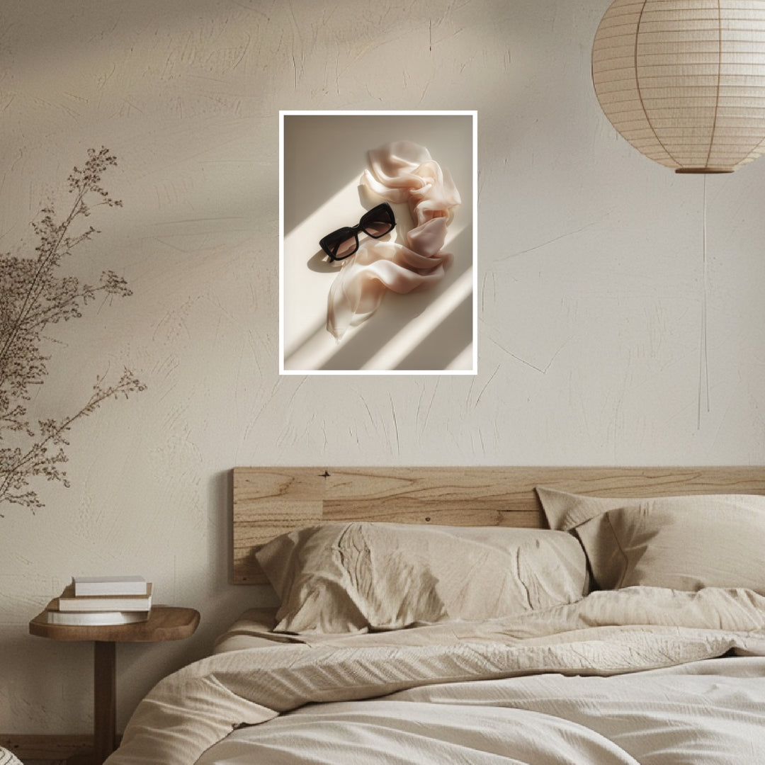 Eleganz im Licht Poster schwarz weiß – mattes Kunstdruck-Papier – Ansicht 3