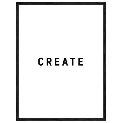 Typografie CREATE Leinwandbild
