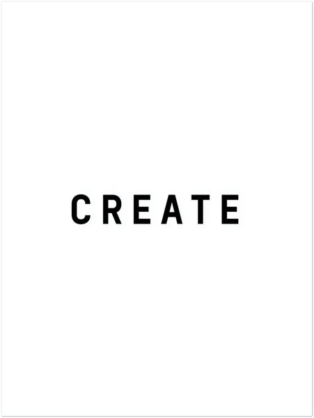 Typografie CREATE Poster