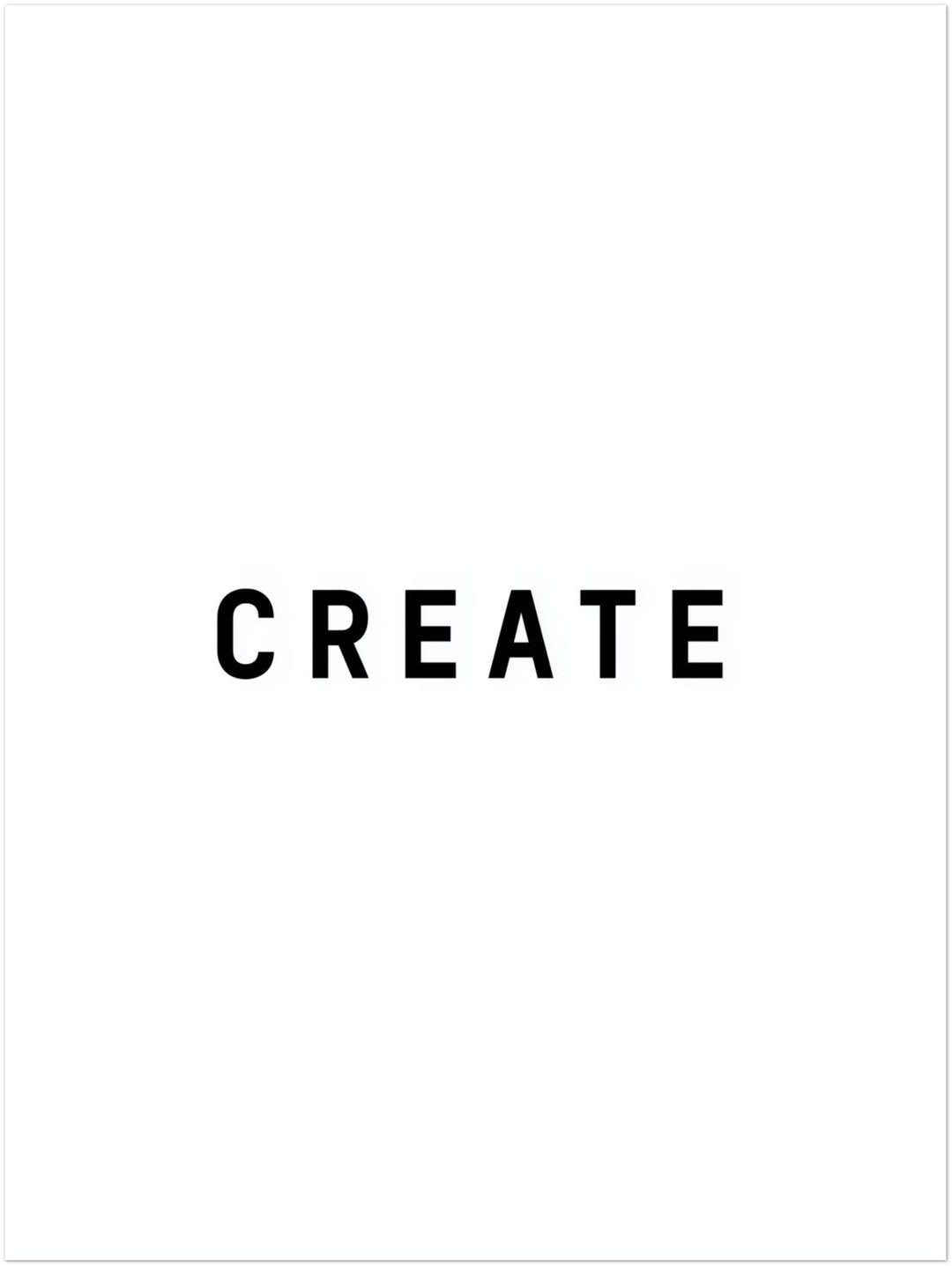 Typografie CREATE abstrakt – Wandkunst