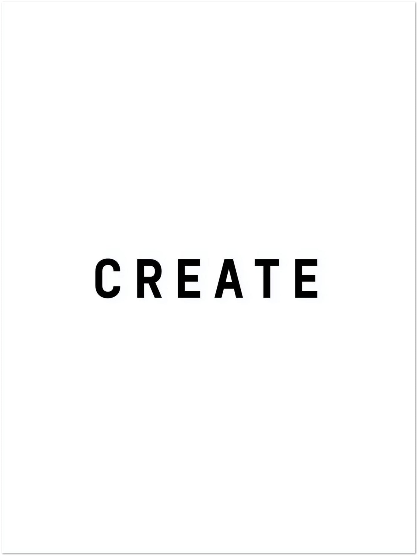 Typografie CREATE Poster