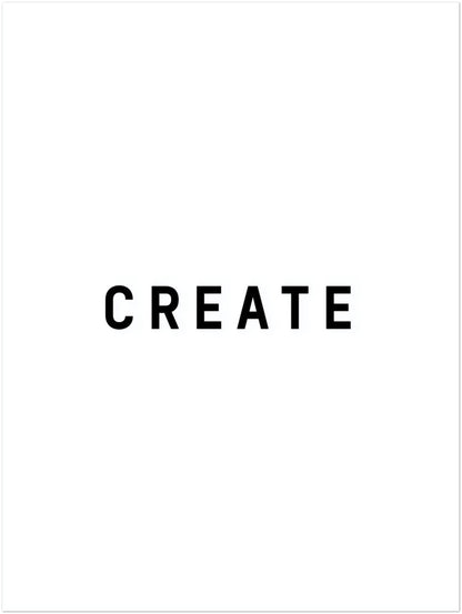 Typografie CREATE Poster