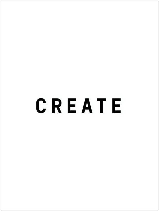 Typografie CREATE Poster