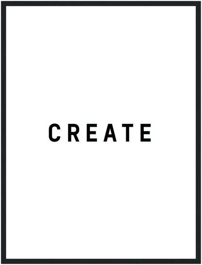 Typografie CREATE Poster