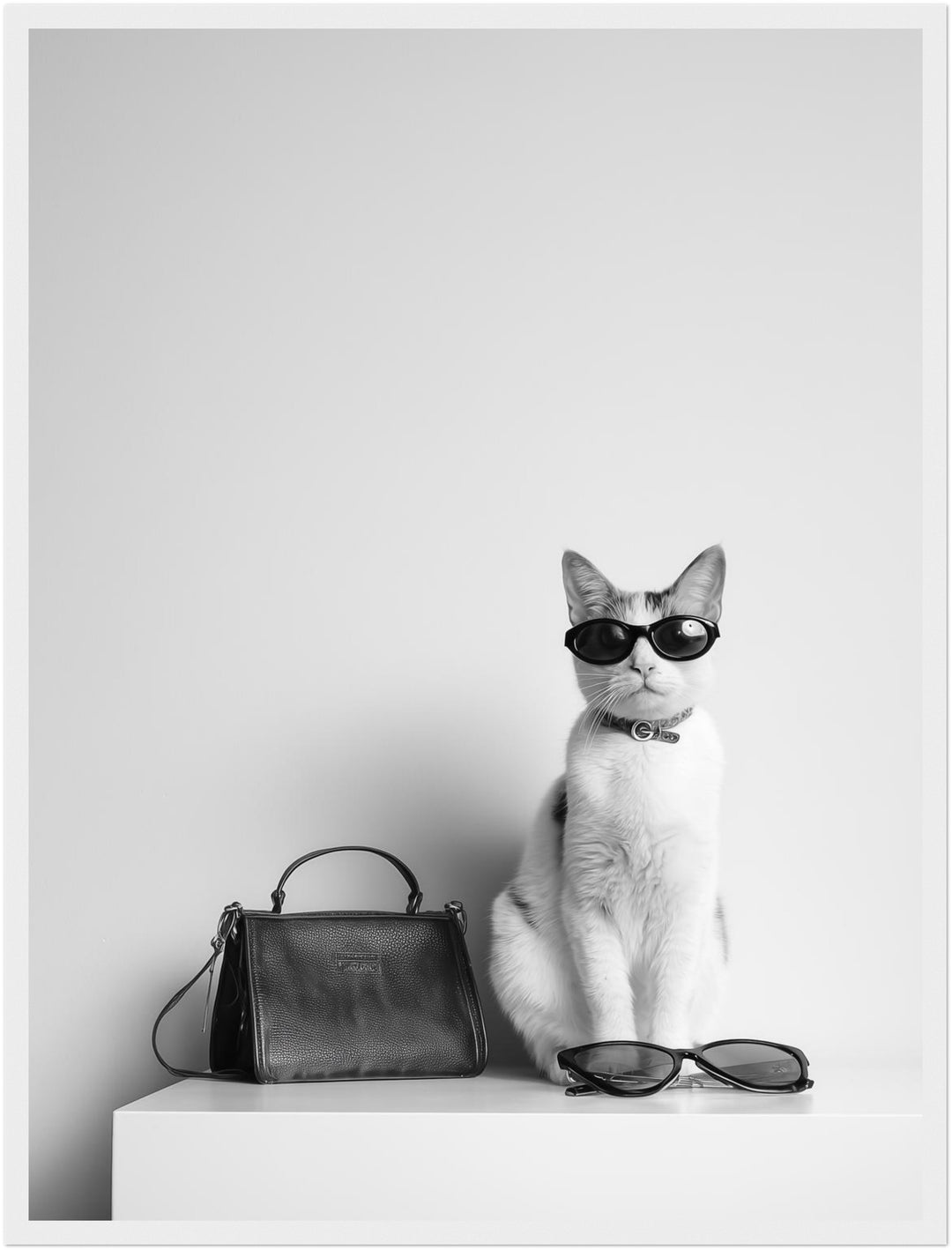 Designer Katze Poster abstrakt – mattes Kunstdruck-Papier – Ansicht 6