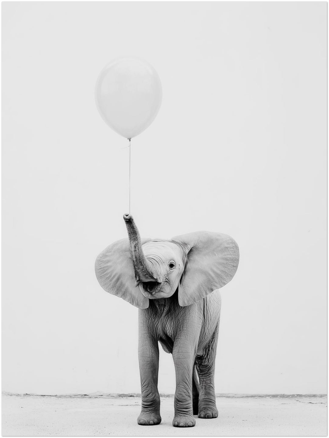Elefant mit Ballon abstrakt – Wandkunst