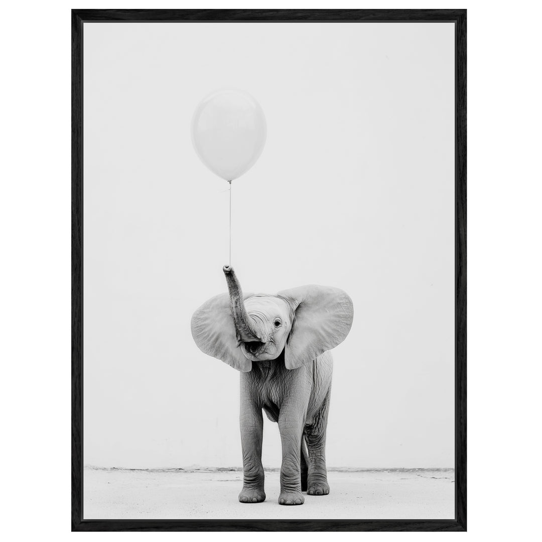Elefant mit Ballon Leinwandbild abstrakt – Leinwand auf Holzrahmen – Ansicht 4