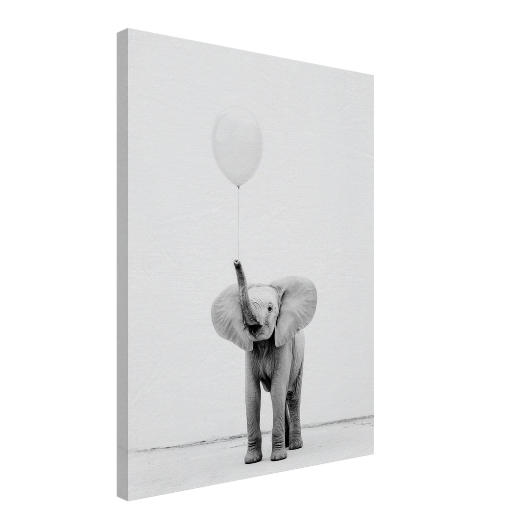 Elefant mit Ballon Leinwandbild abstrakt – Leinwand auf Holzrahmen – Ansicht 2