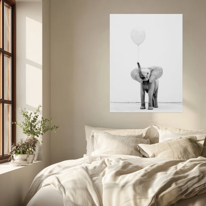 Elefant mit Ballon Leinwandbild