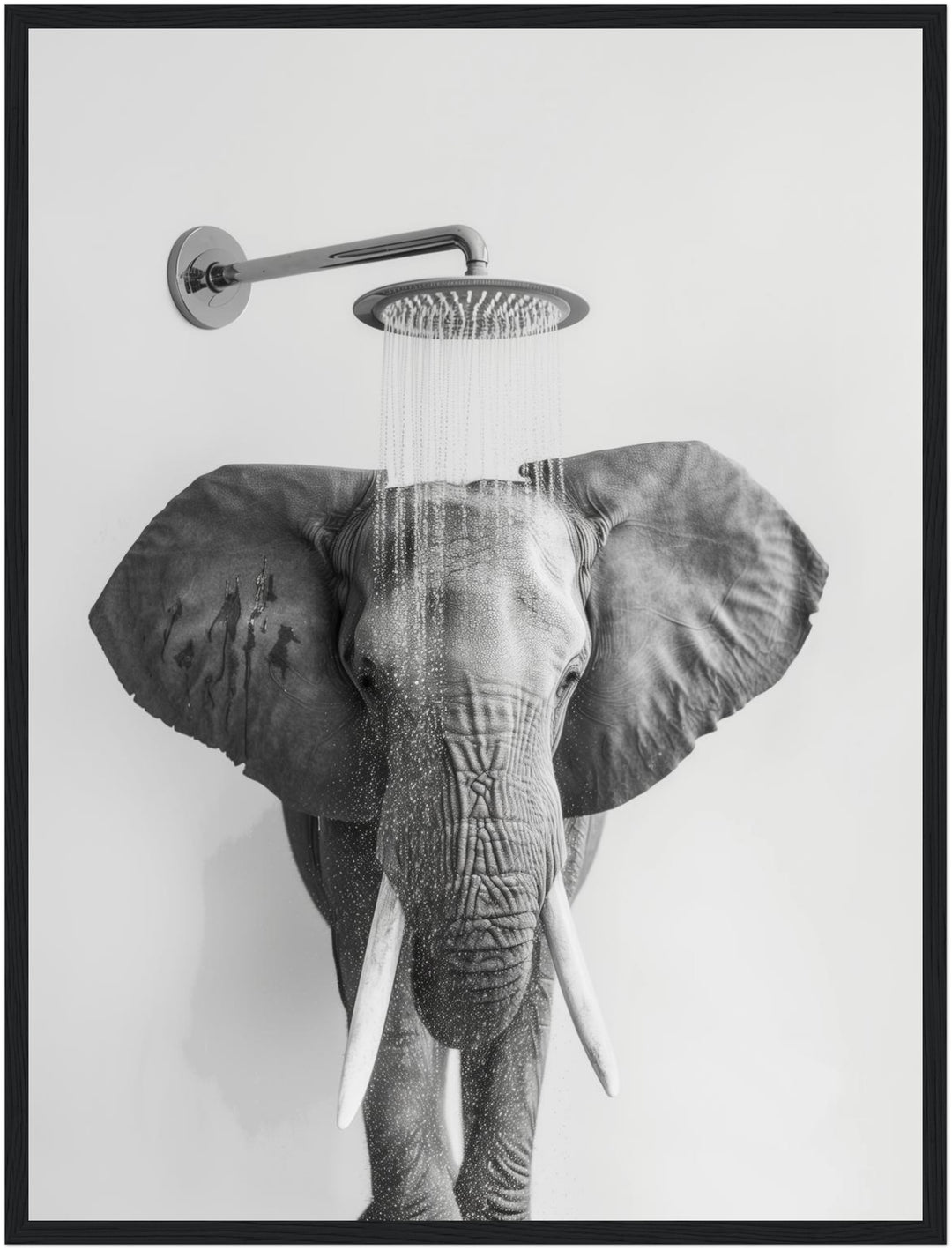 Elefant unter Dusche Poster abstrakt – mattes Kunstdruck-Papier – Ansicht 6