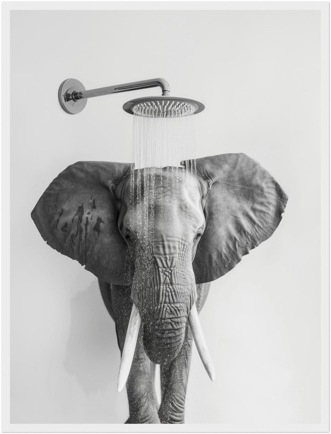 Elefant unter Dusche Poster abstrakt – mattes Kunstdruck-Papier – Ansicht 5