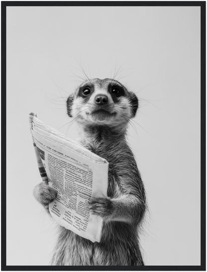 Erdmännchen mit Zeitung Poster