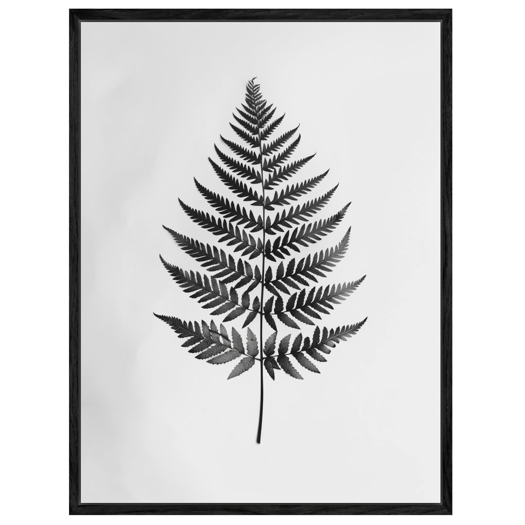 Farnblatt Silhouette Leinwandbild abstrakt – Leinwand auf Holzrahmen – Ansicht 4