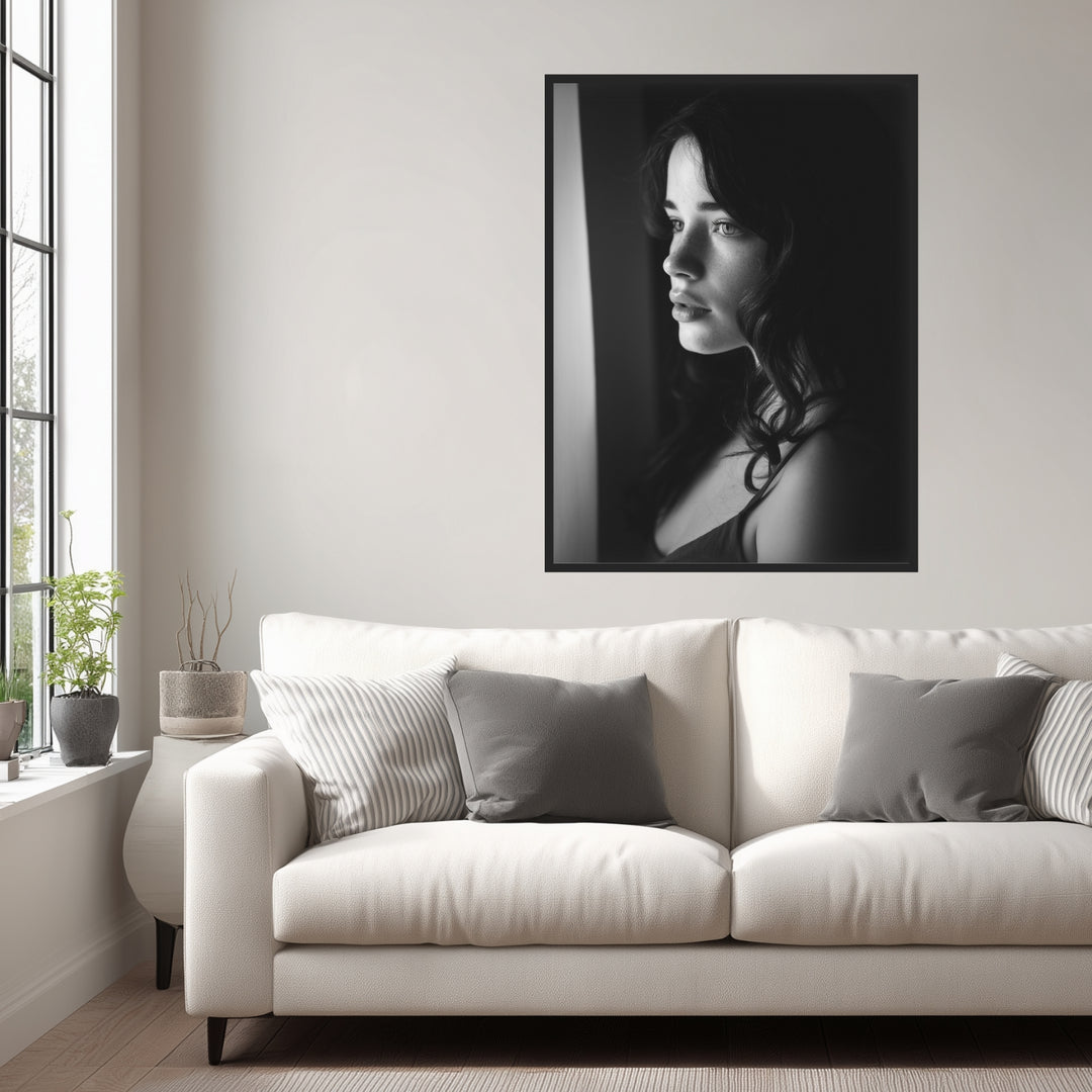 Frau am Fenster Poster abstrakt – mattes Kunstdruck-Papier – Ansicht 4