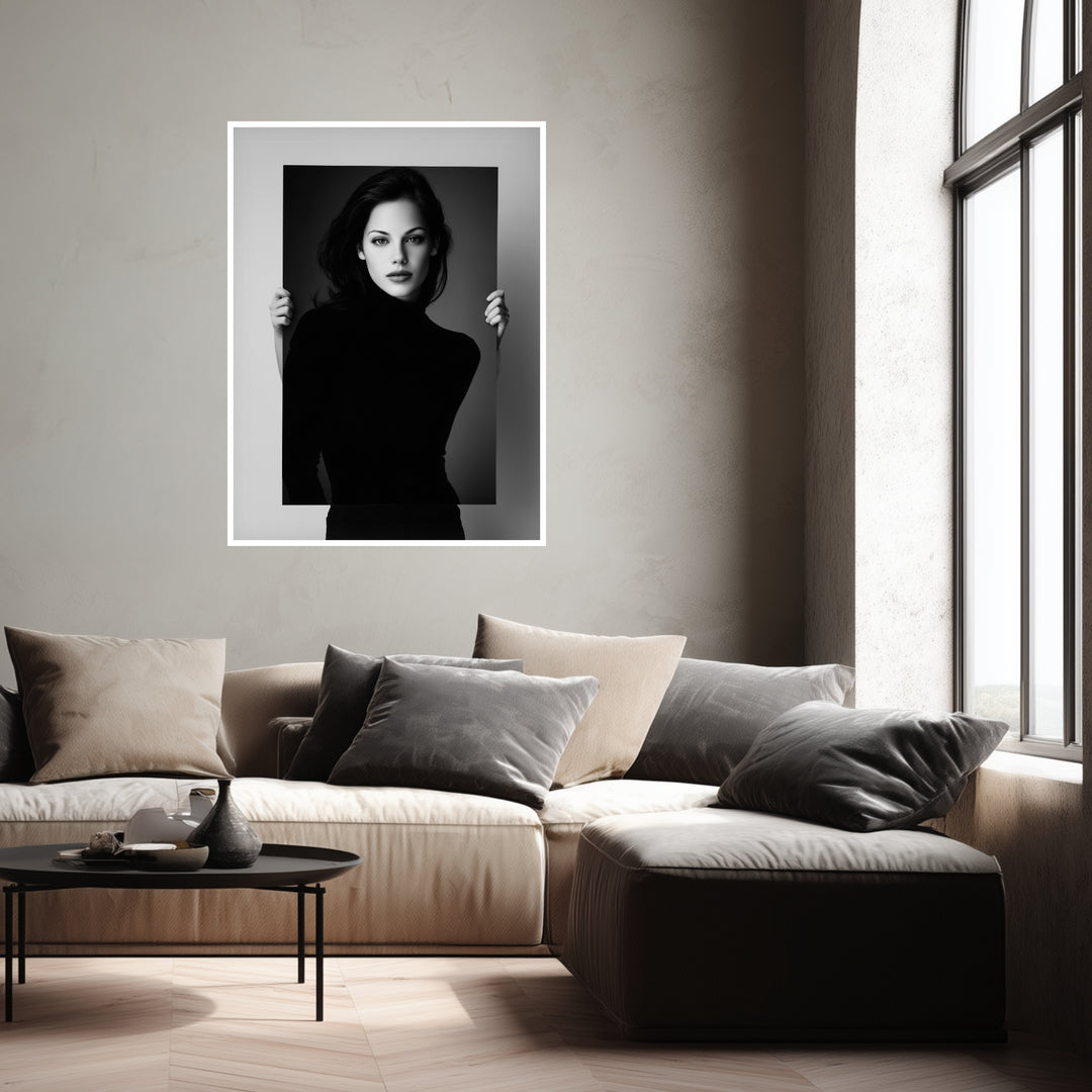 Zeitlose Eleganz Poster schwarz weiß – mattes Kunstdruck-Papier – Ansicht 2