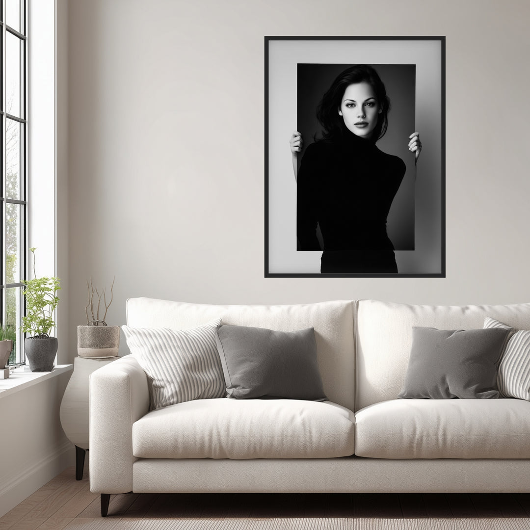 Zeitlose Eleganz Poster schwarz weiß – mattes Kunstdruck-Papier – Ansicht 3