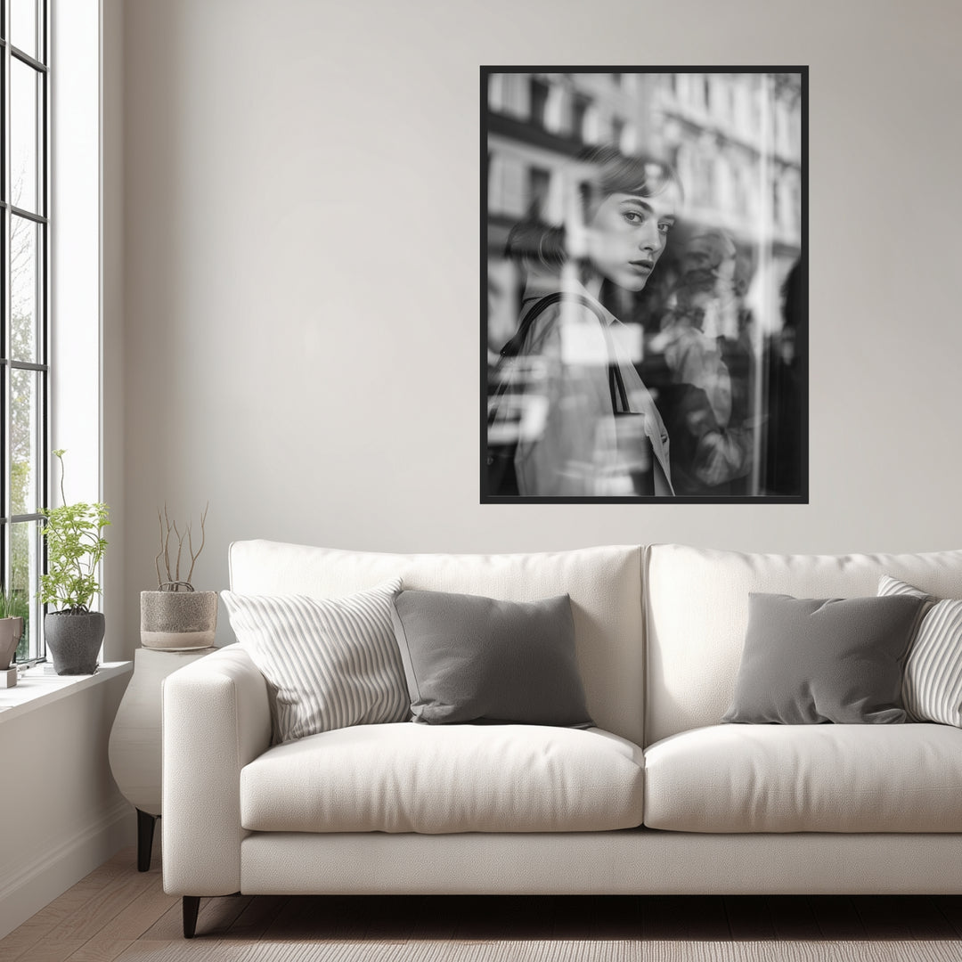 Im Augenblick Poster schwarz weiß – mattes Kunstdruck-Papier – Ansicht 2
