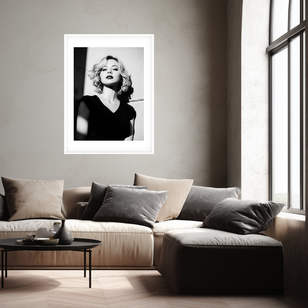 Frau im Licht Poster abstrakt – mattes Kunstdruck-Papier – Ansicht 4