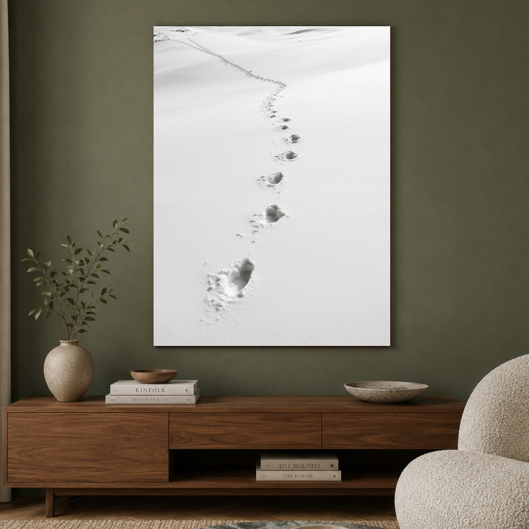 Spuren im Schnee Poster – Ohne Rahmen – Produktfoto