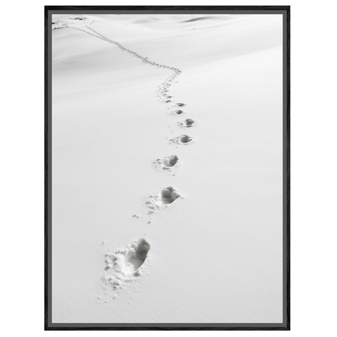 Spuren im Schnee Leinwandbild – Leinwandbild
