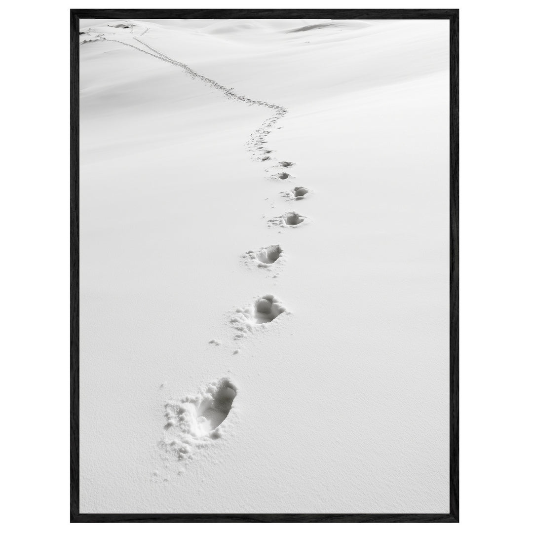 Spuren im Schnee Leinwand