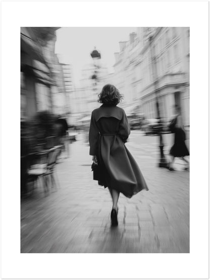 Gehende Frau Stadtbewegung Poster