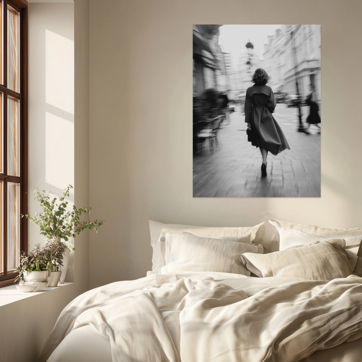 Gehende Frau Stadtbewegung Leinwandbild