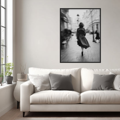 Gehende Frau Stadtbewegung Leinwandbild