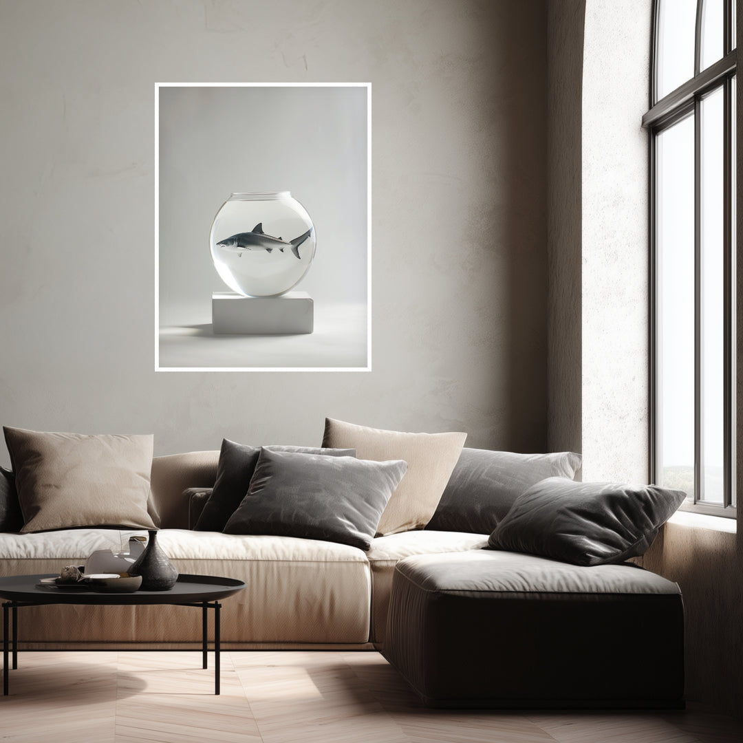 Wilder Kontrast Poster schwarz weiß – mattes Kunstdruck-Papier – Ansicht 4