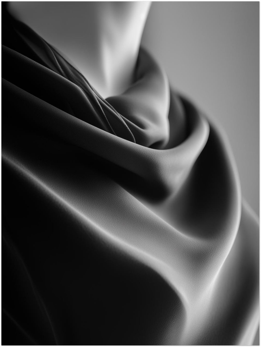 Halstuch schwarz weiß – Wandkunst