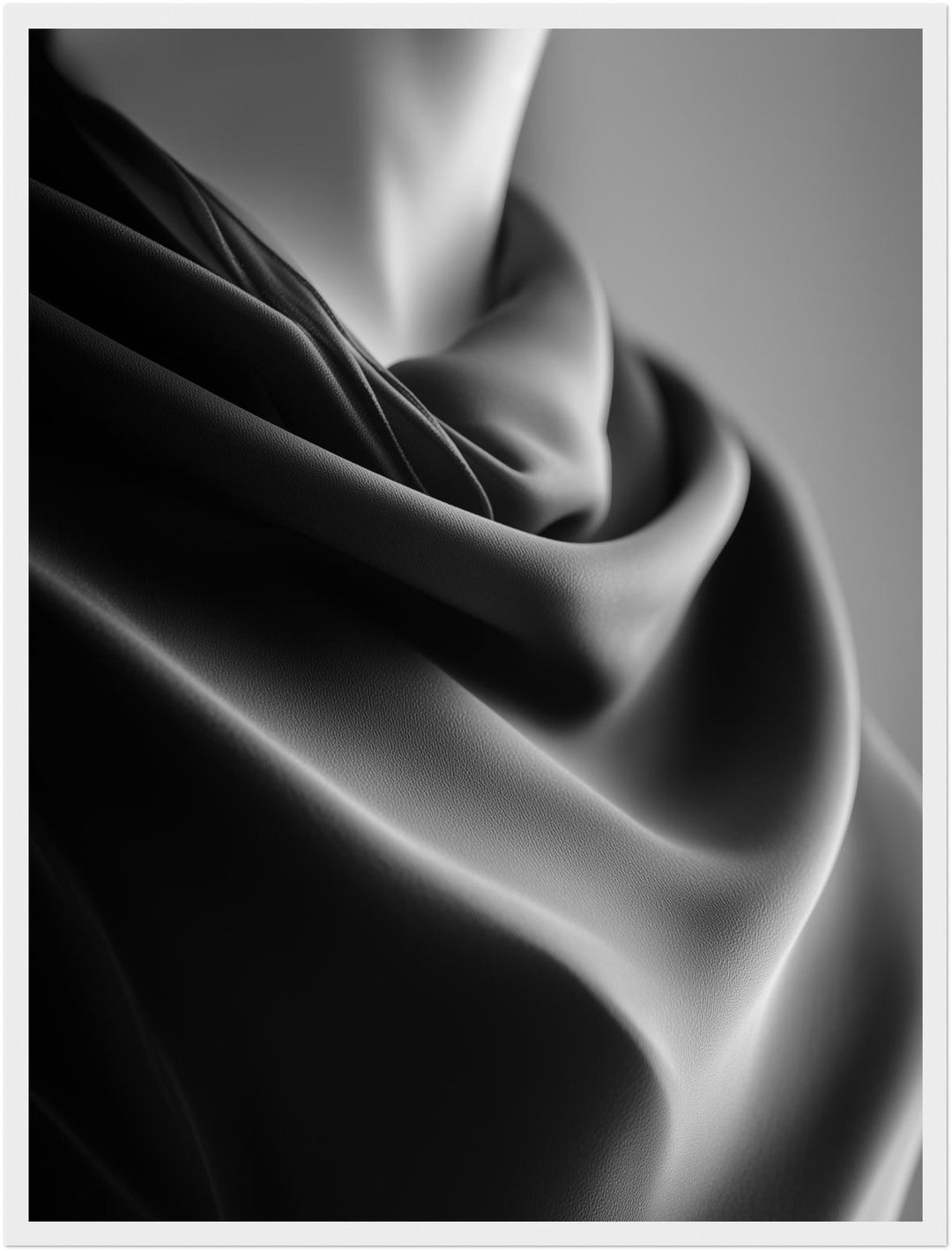 Halstuch Poster schwarz weiß – mattes Kunstdruck-Papier – Ansicht 6