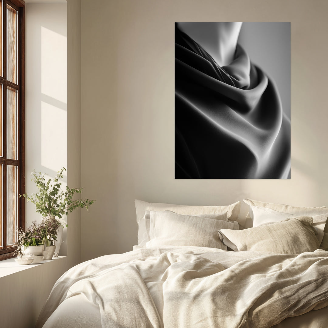 Halstuch Poster schwarz weiß – mattes Kunstdruck-Papier – Ansicht 3