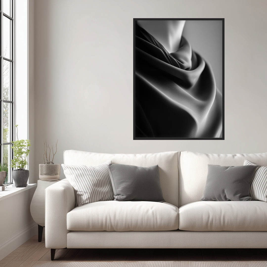 Halstuch Poster schwarz weiß – mattes Kunstdruck-Papier – Ansicht 2