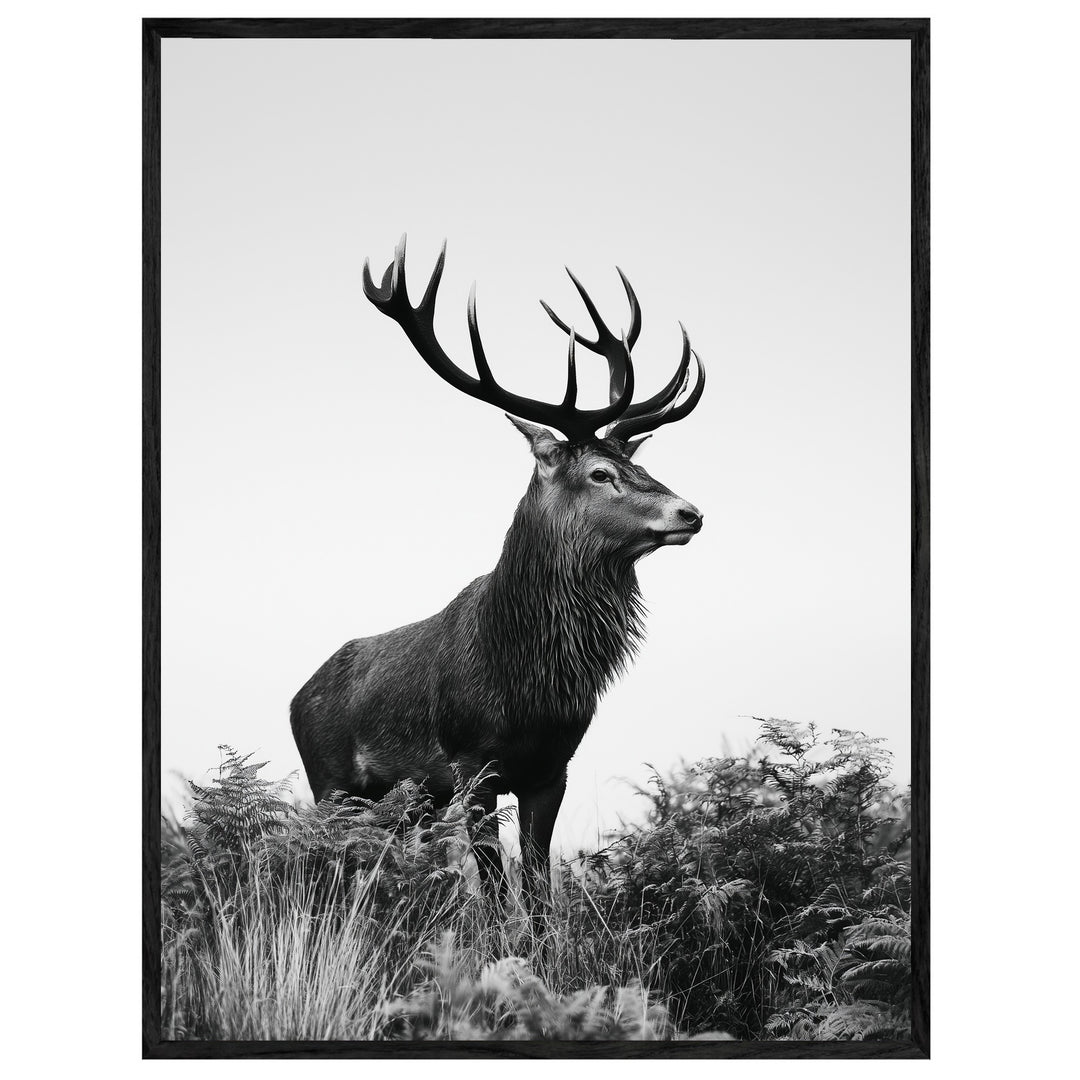 Hirsch im Nebellicht Leinwand