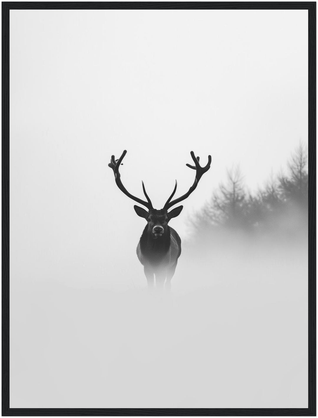 Hirsch im Nebel Poster abstrakt – mattes Kunstdruck-Papier – Ansicht 6