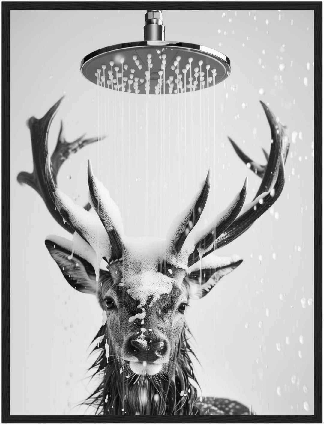 Hirsch unter Dusche Poster abstrakt – mattes Kunstdruck-Papier – Ansicht 6