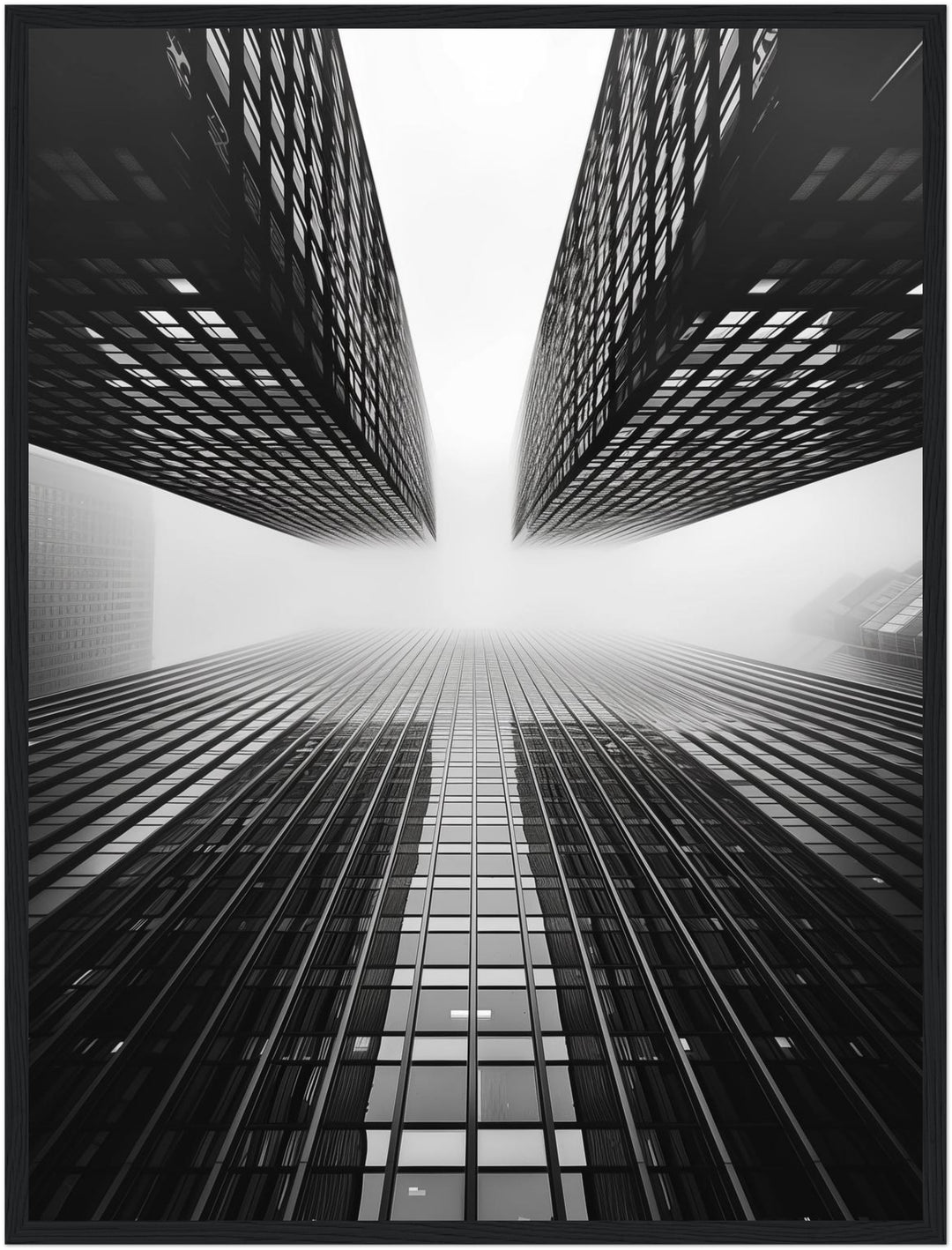 Hochhäuser im Nebel Poster abstrakt – mattes Kunstdruck-Papier – Ansicht 6