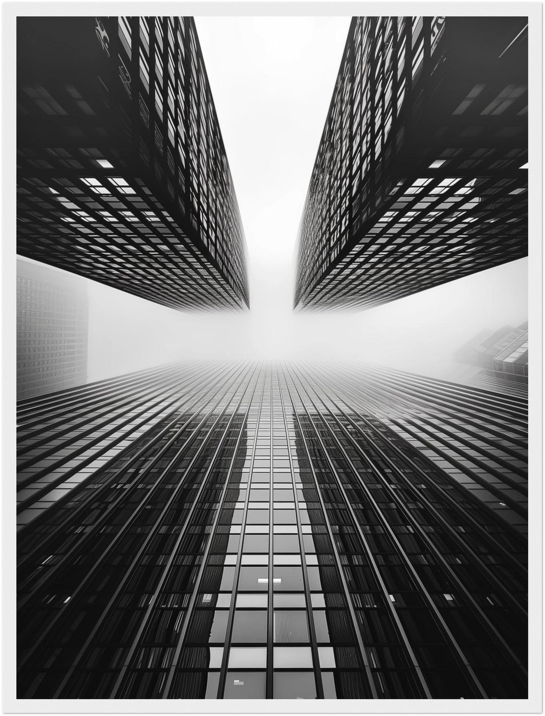 Hochhäuser im Nebel Poster abstrakt – mattes Kunstdruck-Papier – Ansicht 5