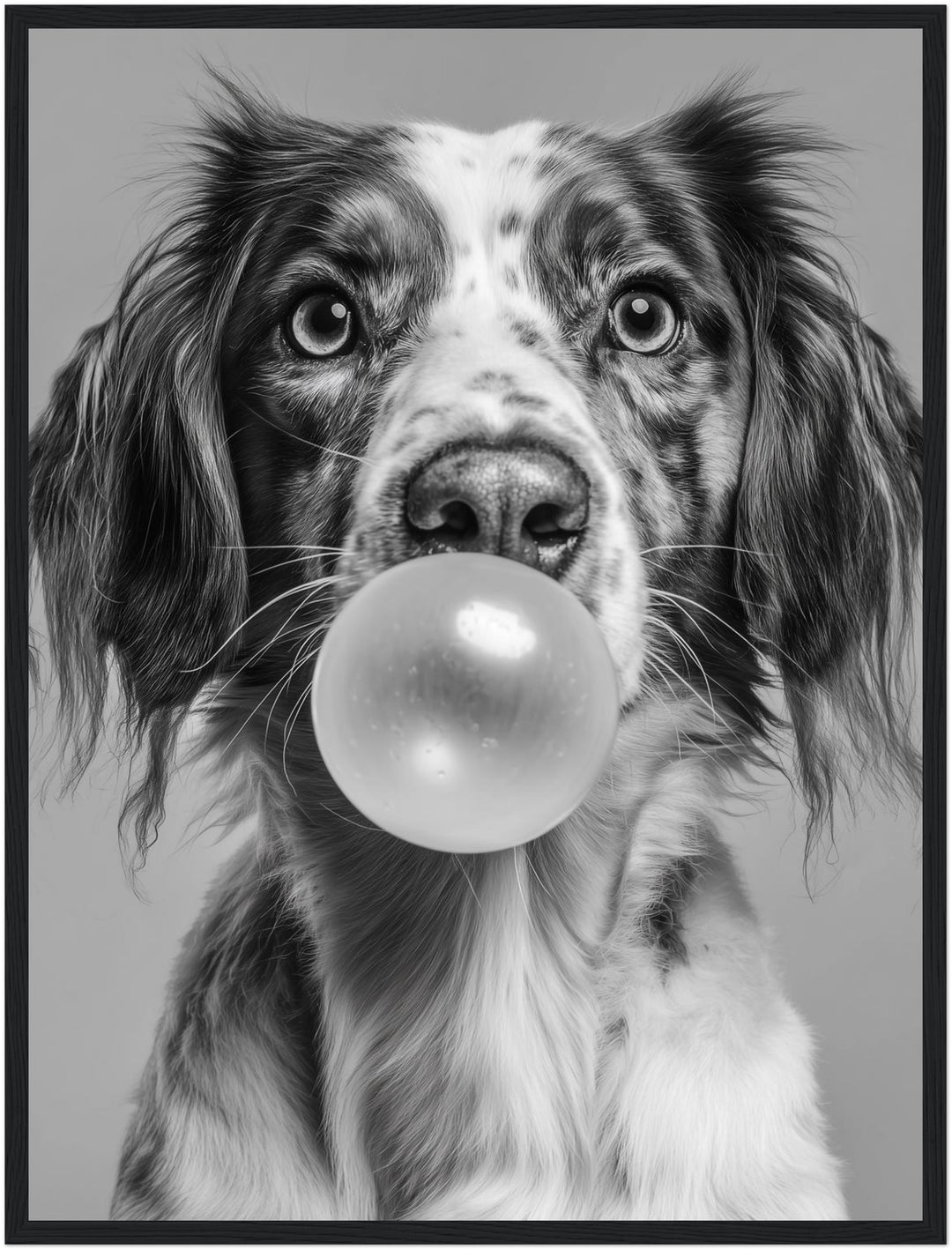 Hund mit Kaugummiblase Poster abstrakt – mattes Kunstdruck-Papier – Ansicht 5