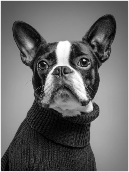 Hund mit Pullover Poster