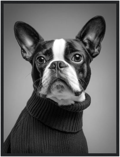 Hund mit Pullover Poster