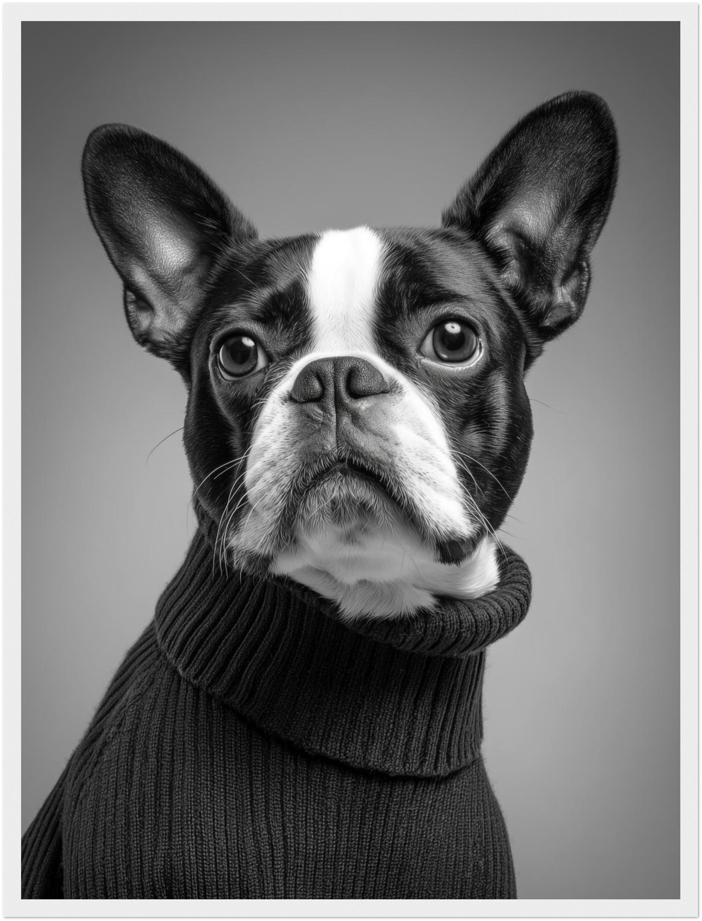 Hund mit Pullover Poster