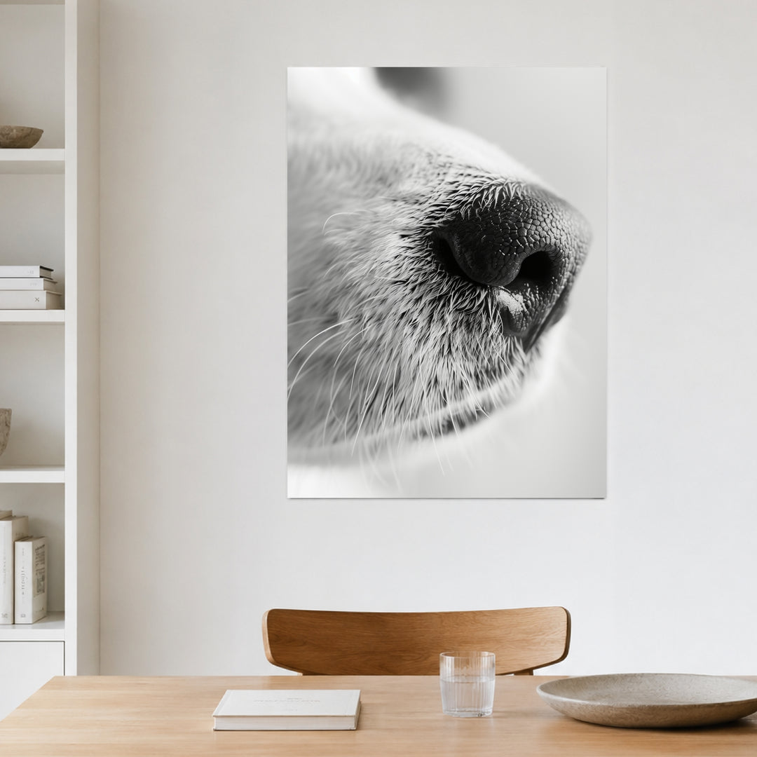Hundeschnauze Nahaufnahme Leinwandbild – Ohne Rahmen – Produktfoto