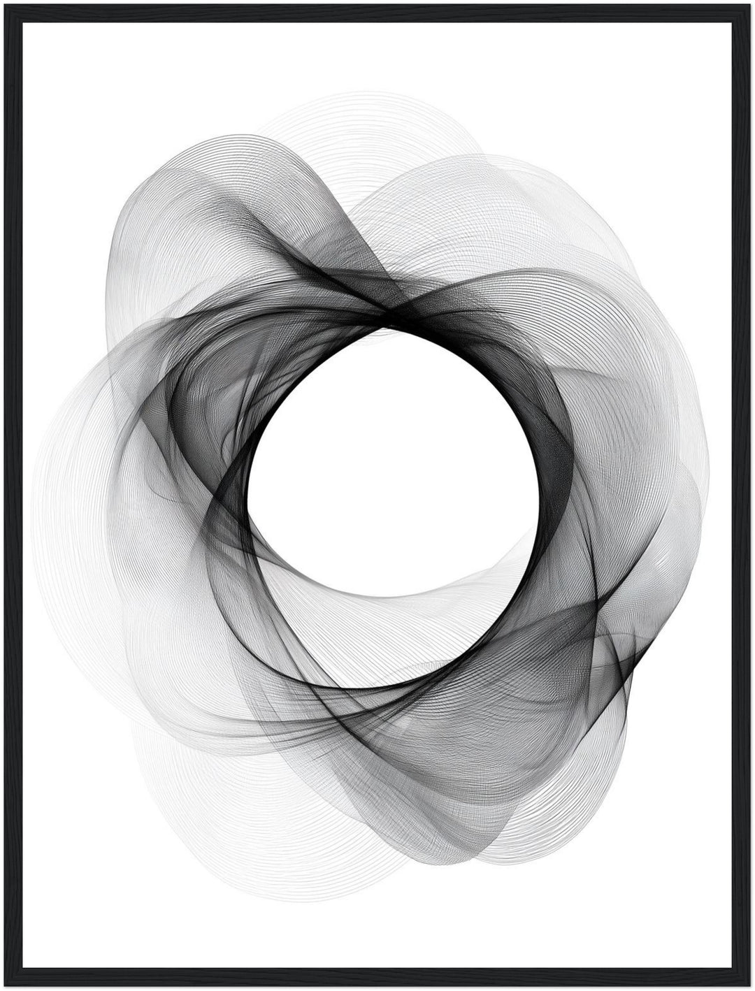 Kreis Poster schwarz weiß – mattes Kunstdruck-Papier – Ansicht 5