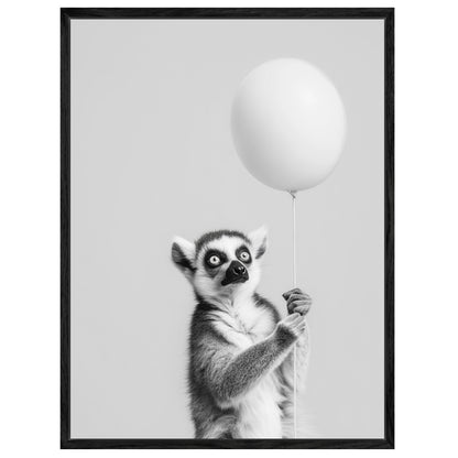 Lemur mit Ballon Leinwandbild