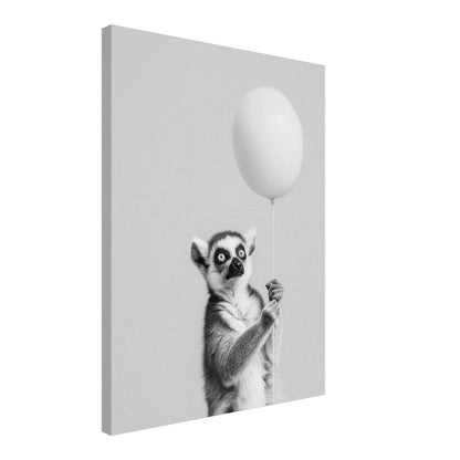 Lemur mit Ballon Leinwandbild